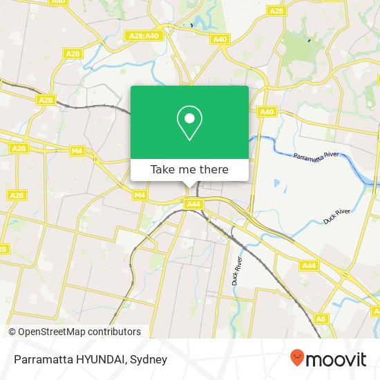 Mapa Parramatta HYUNDAI