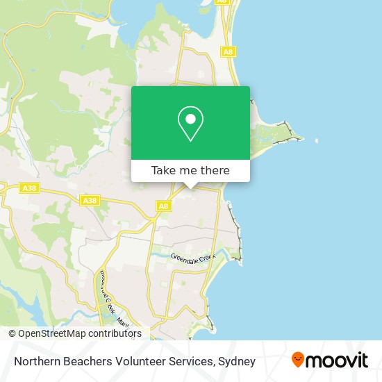 Northern Beachers Volunteer Services map