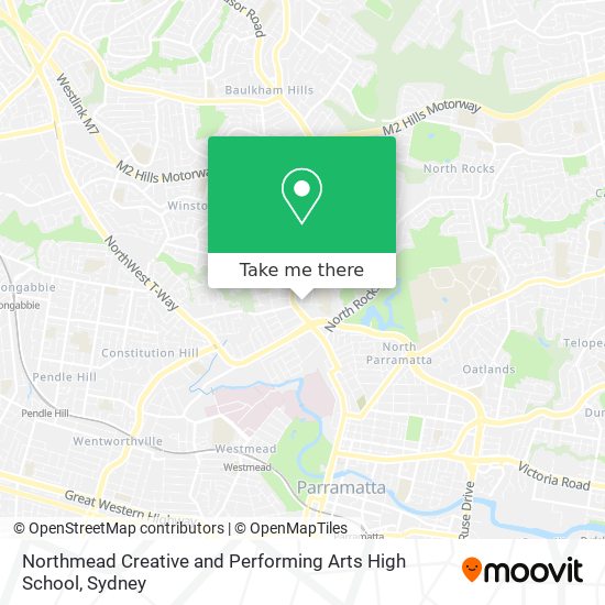 Northmead Creative and Performing Arts High School map