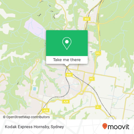 Kodak Express Hornsby map