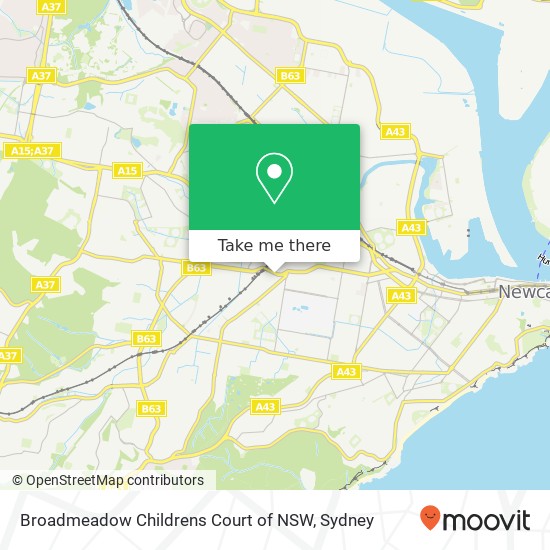 Broadmeadow Childrens Court of NSW map