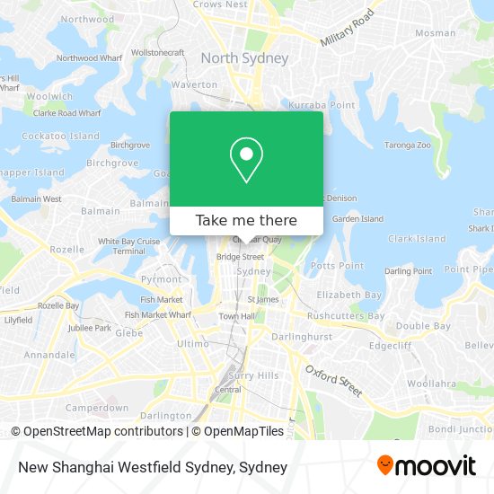 Mapa New Shanghai Westfield Sydney