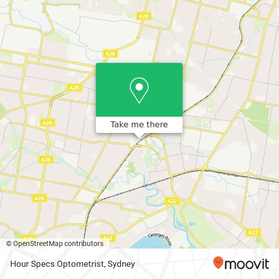 Hour Specs Optometrist map