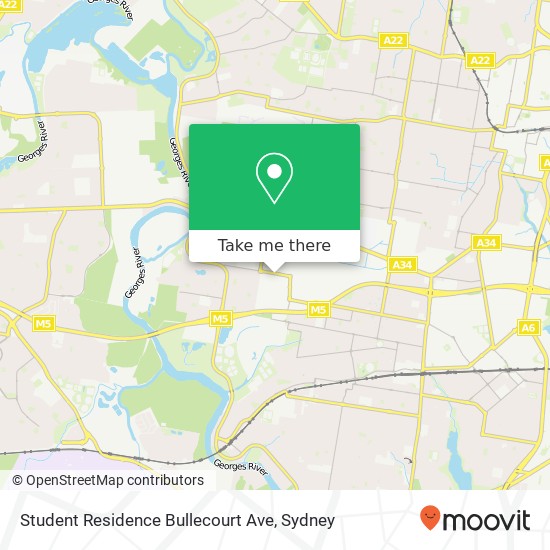 Mapa Student Residence Bullecourt Ave