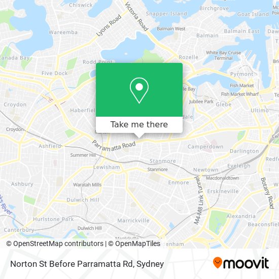 Mapa Norton St Before Parramatta Rd