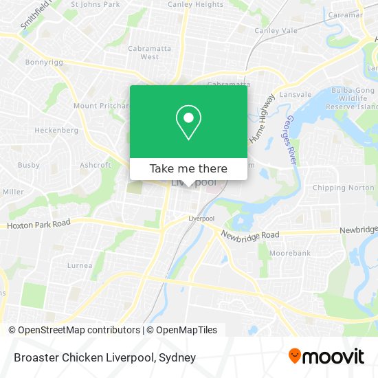 Mapa Broaster Chicken Liverpool