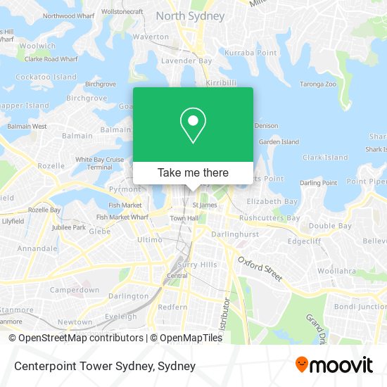 Mapa Centerpoint Tower Sydney