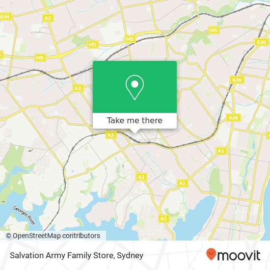 Mapa Salvation Army Family Store