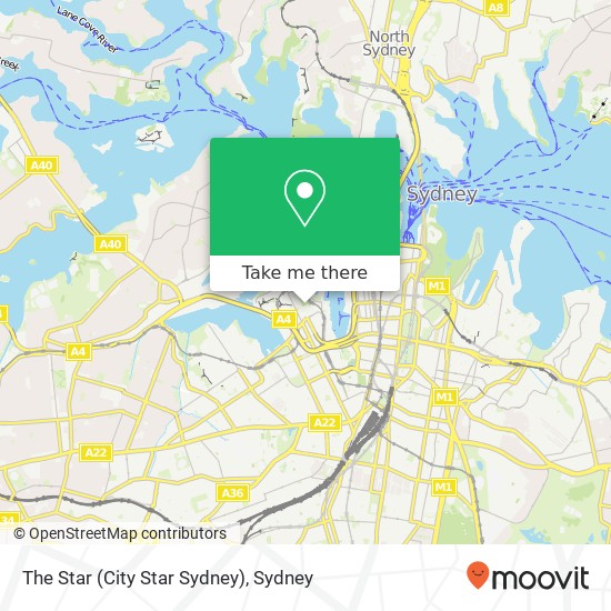 The Star (City Star Sydney) map
