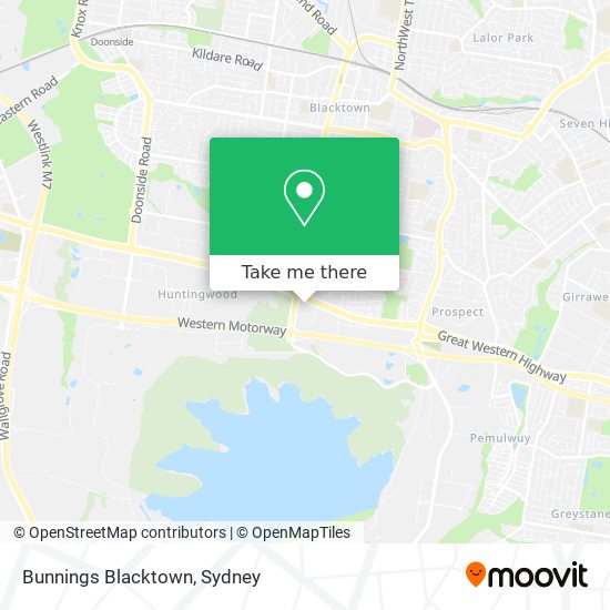 Mapa Bunnings Blacktown