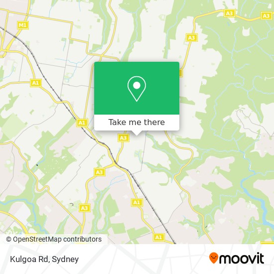 Kulgoa Rd map