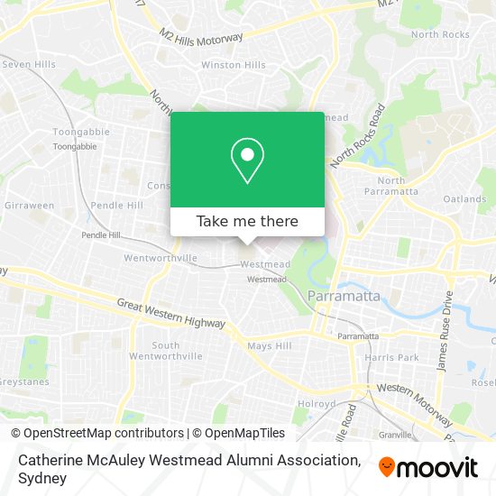 Catherine McAuley Westmead Alumni Association map