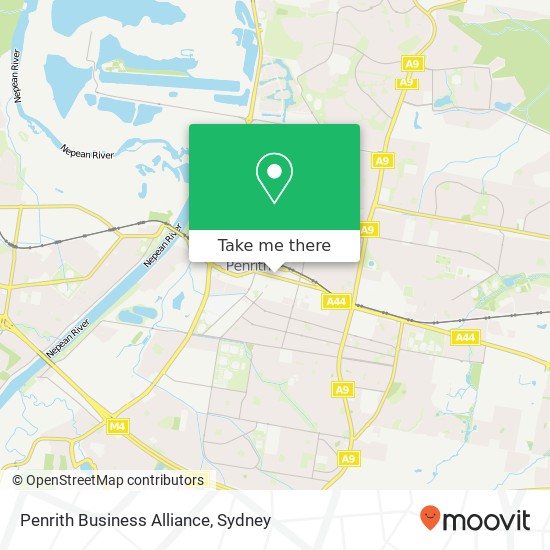 Mapa Penrith Business Alliance