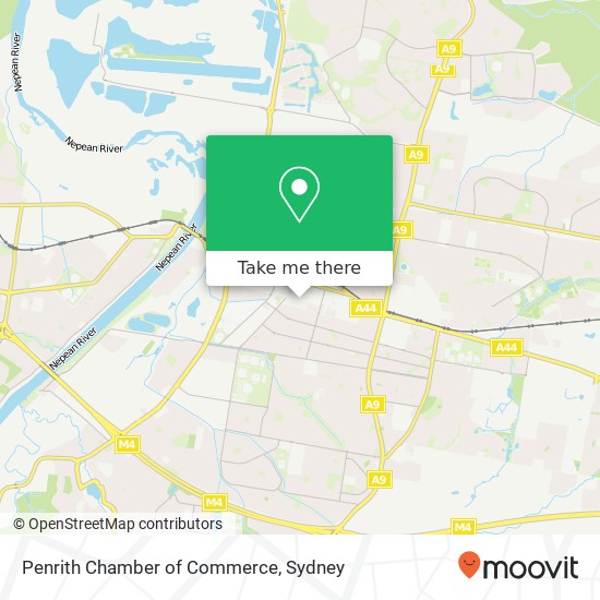 Mapa Penrith Chamber of Commerce