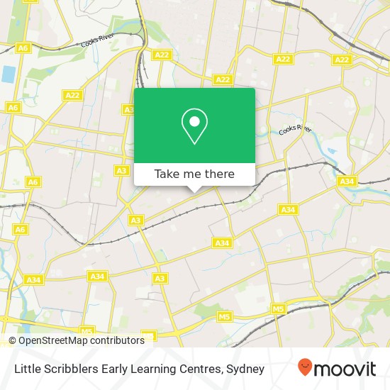 Mapa Little Scribblers Early Learning Centres