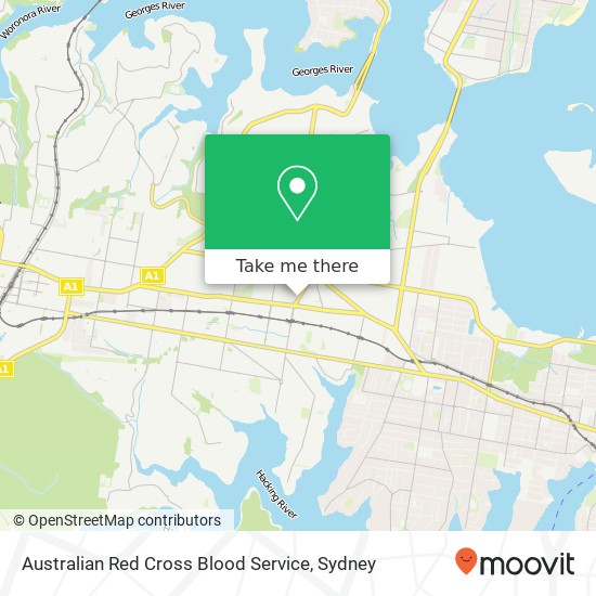 Australian Red Cross Blood Service map