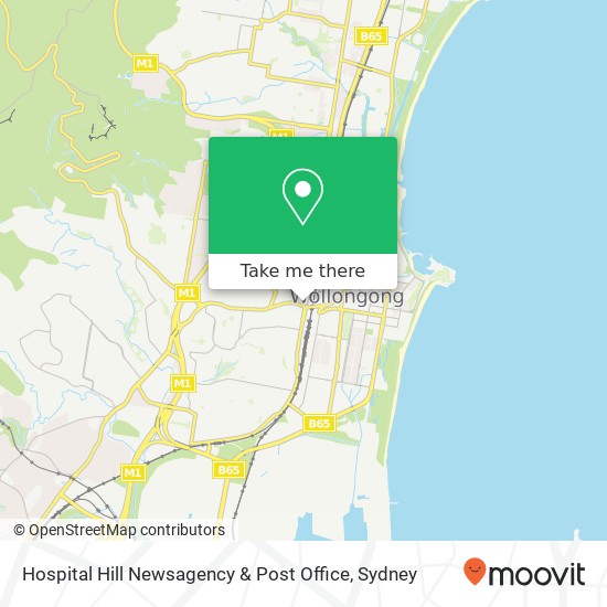 Hospital Hill Newsagency & Post Office map