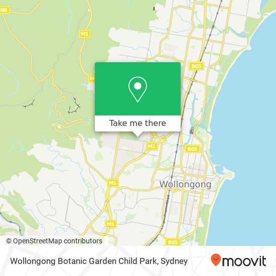 Wollongong Botanic Garden Child Park map