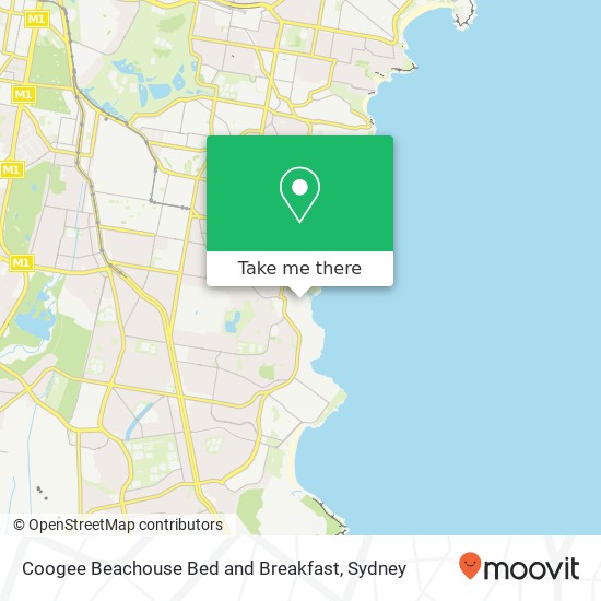 Coogee Beachouse Bed and Breakfast map