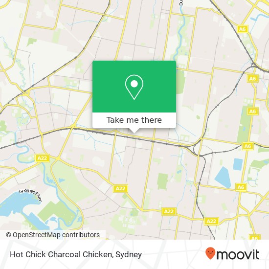 Hot Chick Charcoal Chicken map