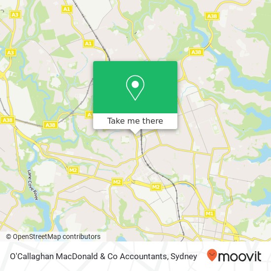 O'Callaghan MacDonald & Co Accountants map