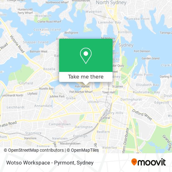 Mapa Wotso Workspace - Pyrmont