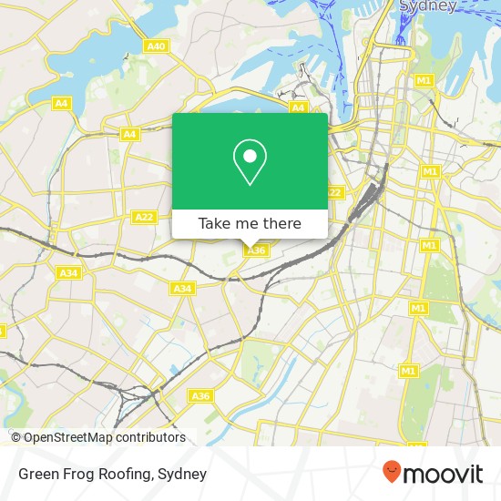 Green Frog Roofing map