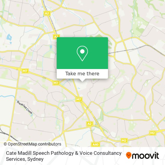 Cate Madill Speech Pathology & Voice Consultancy Services map
