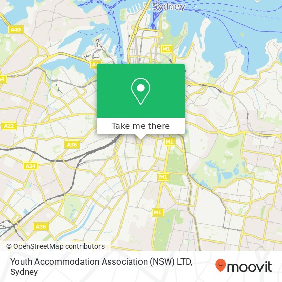 Youth Accommodation Association (NSW) LTD map