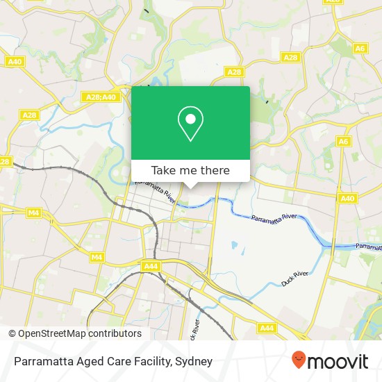 Parramatta Aged Care Facility map