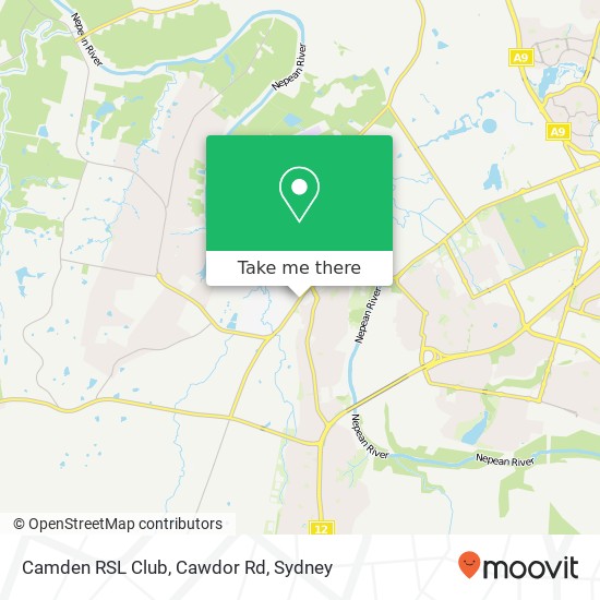 Camden RSL Club, Cawdor Rd map