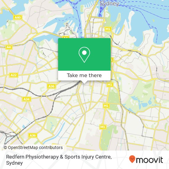 Redfern Physiotherapy & Sports Injury Centre map