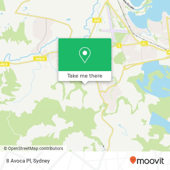 8 Avoca Pl map