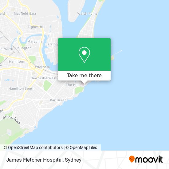 James Fletcher Hospital map