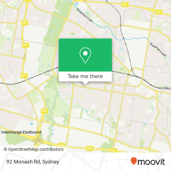 92 Monash Rd map