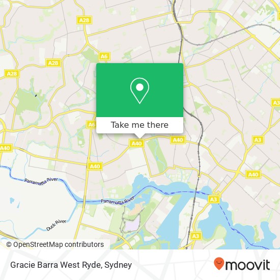 Gracie Barra West Ryde map