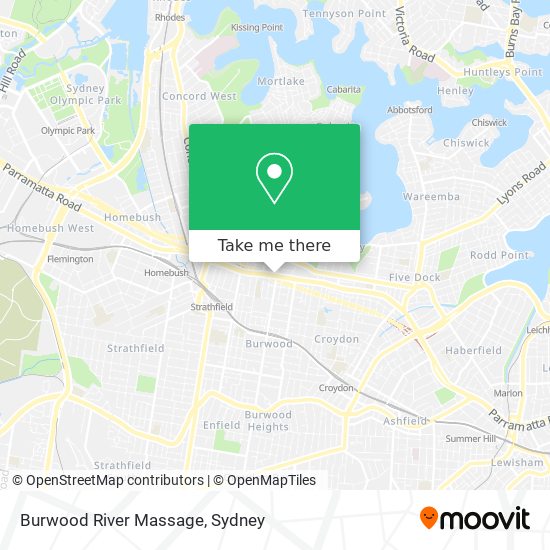 Burwood River Massage map
