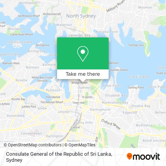 Consulate General of the Republic of Sri Lanka map