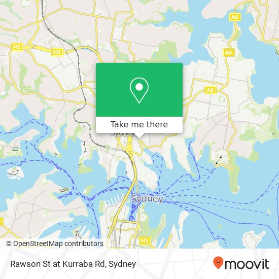 Rawson St at Kurraba Rd map