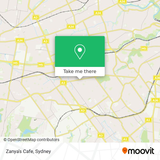 Zanya's Cafe map