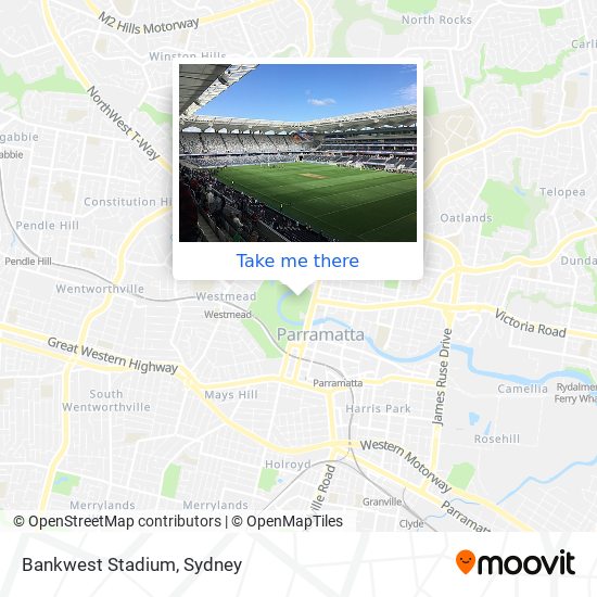 Mapa Bankwest Stadium