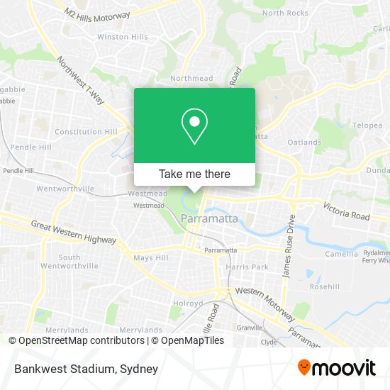 Mapa Bankwest Stadium