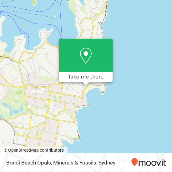 Bondi Beach Opals, Minerals & Fossils map