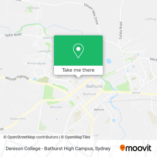 Denison College - Bathurst High Campus map