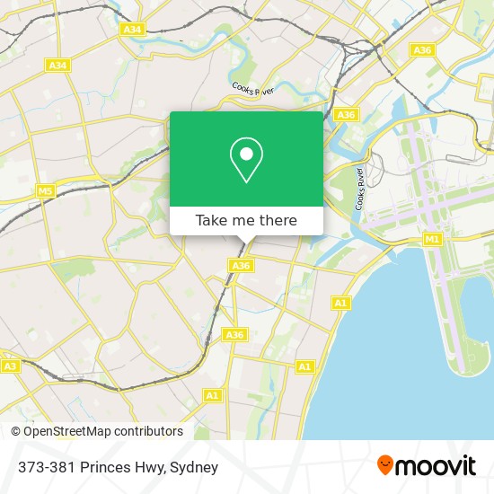 Mapa 373-381 Princes Hwy