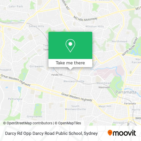 Darcy Rd Opp Darcy Road Public School map