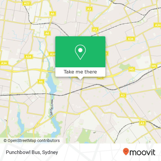 Punchbowl Bus map