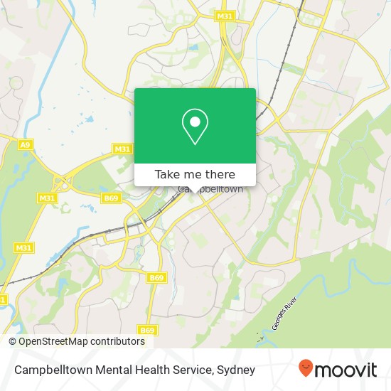 Mapa Campbelltown Mental Health Service