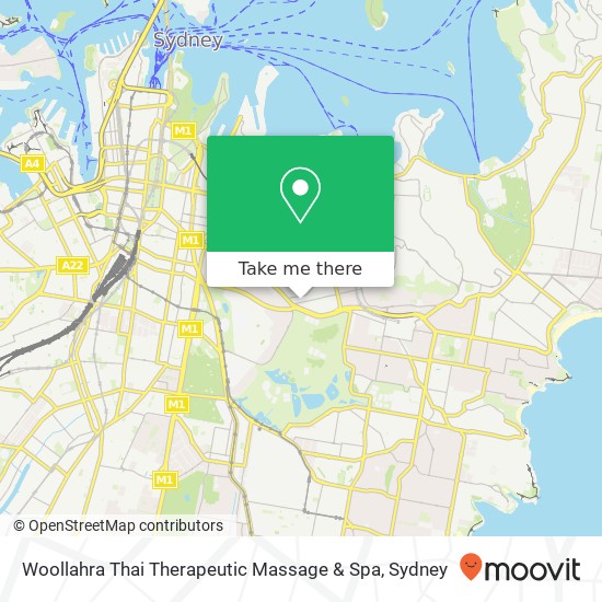 Mapa Woollahra Thai Therapeutic Massage & Spa