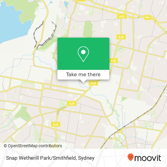 Snap Wetherill Park/Smithfield map